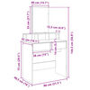 vidaXL Μπουντουάρ με Καθρέφτη Καφέ Δρυς 80x41x144,5 εκ.