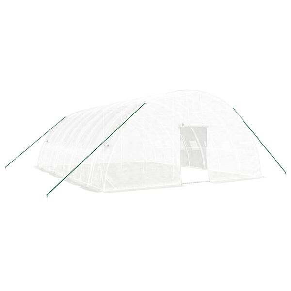 vidaXL Θερμοκήπιο με Ατσάλινο Πλαίσιο Λευκό 48 μ² 8 x 6 x 2,85 μ.