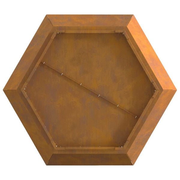 vidaXL Εστία Φωτιάς Εξαγωνική 75x75x28 εκ. Ανοξείδωτο Χάλυβα