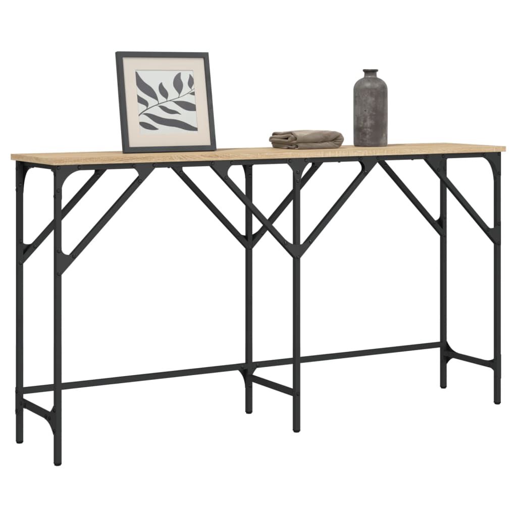 vidaXL Τραπέζι Κονσόλα Sonoma Δρυς 140 x 29 x 75 εκ. Επεξεργ. Ξύλο