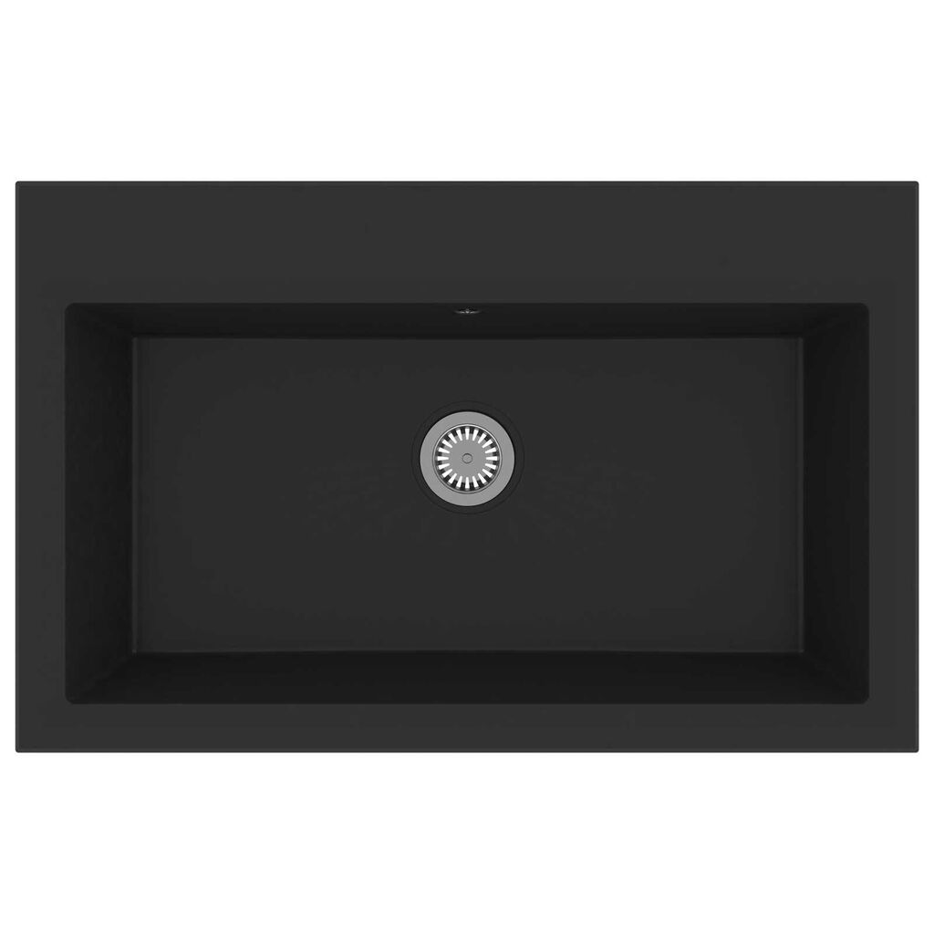 vidaXL Κουζίνα Σιντρι Μαύρο 790x500x193 εκ Γρανίτης