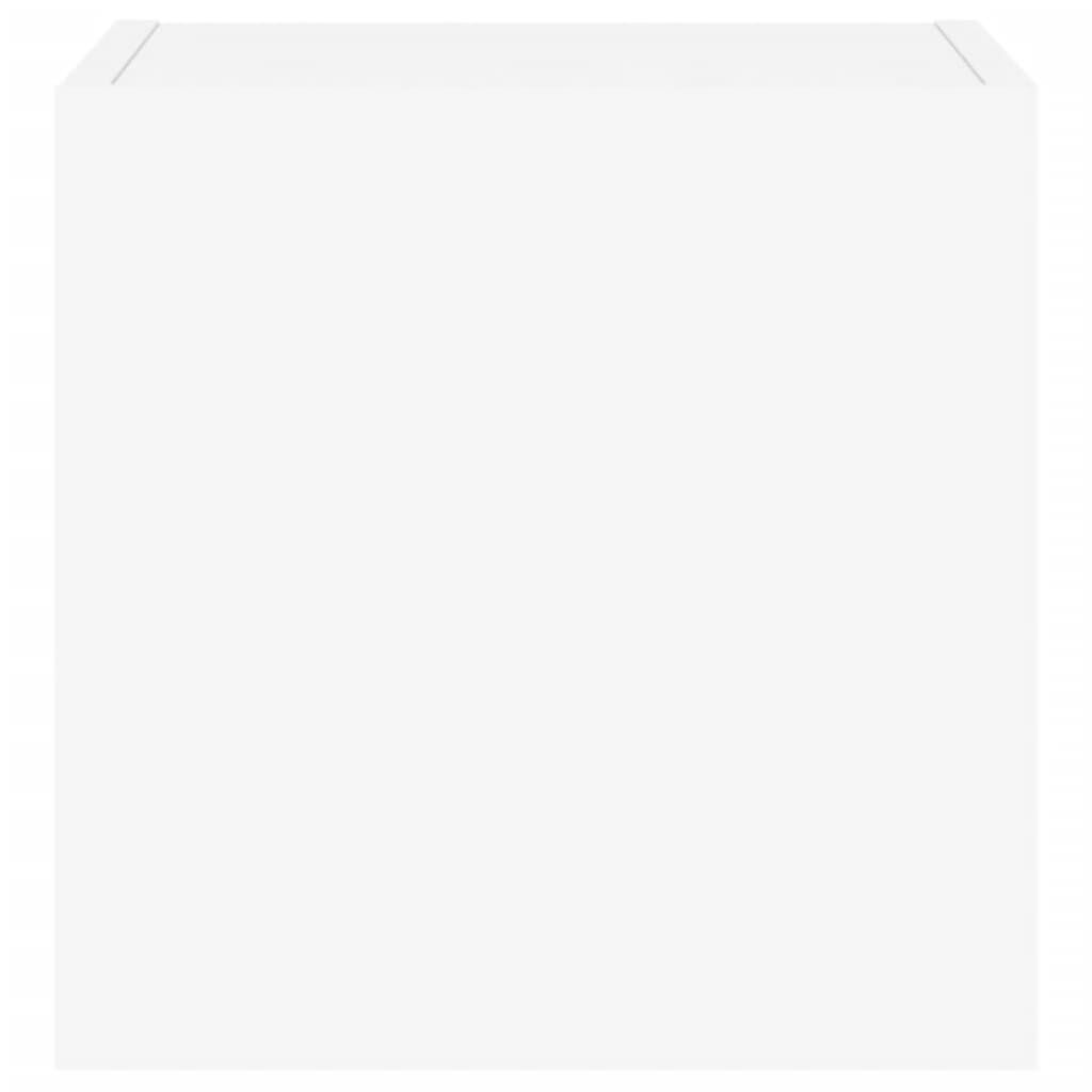 vidaXL Έπιπλο Τοίχου Τηλεόρασης με LED Λευκό 30,5x35x30 εκ.