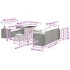 vidaXL Σετ Καναπέ Κήπου με μαξιλάρι 8 pcs Μπεζ συνθετικό ρατάν