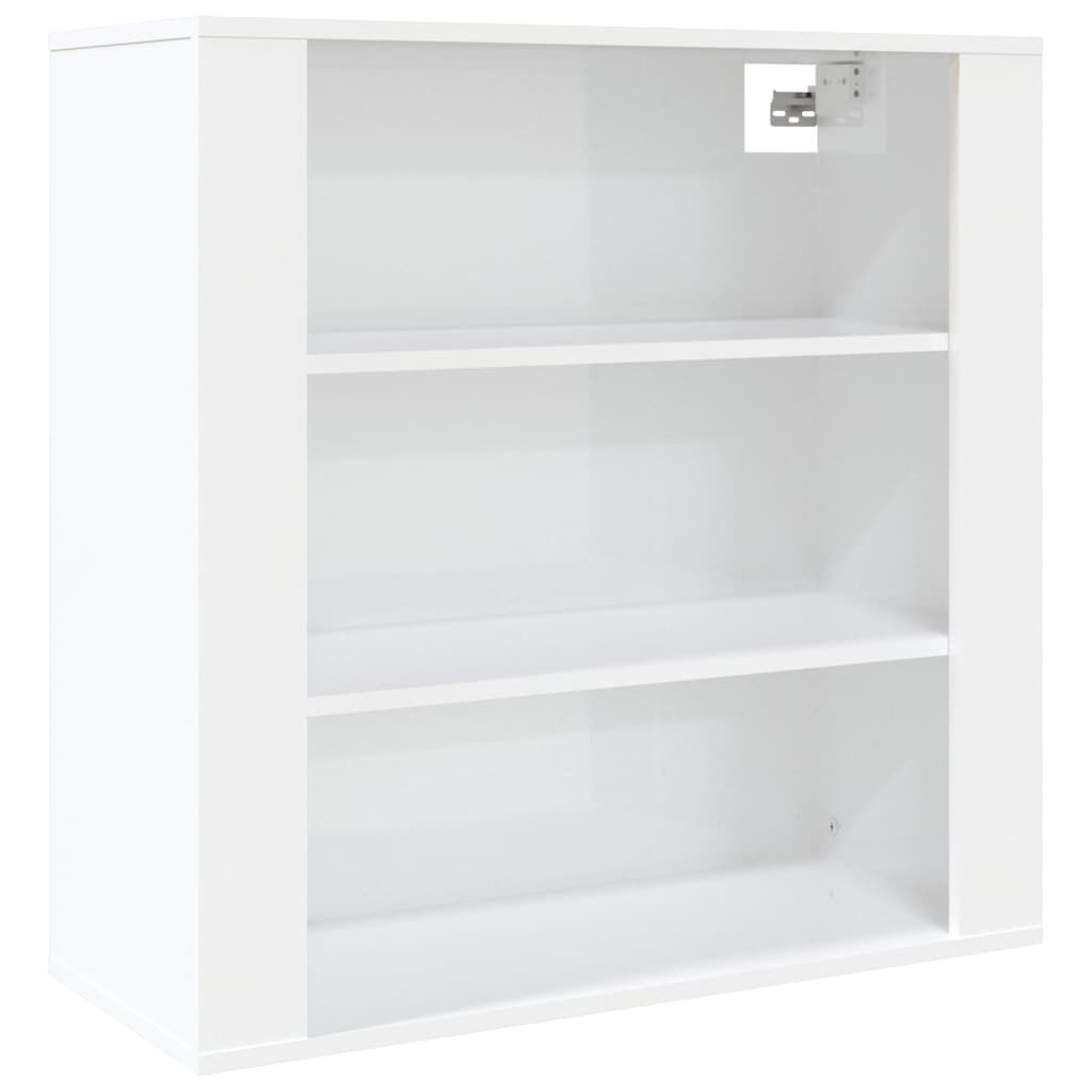 vidaXL Ντουλάπι Τοίχου Γυαλιστερό Λευκό 80x33x80 εκ.Επεξεργασμένο Ξύλο