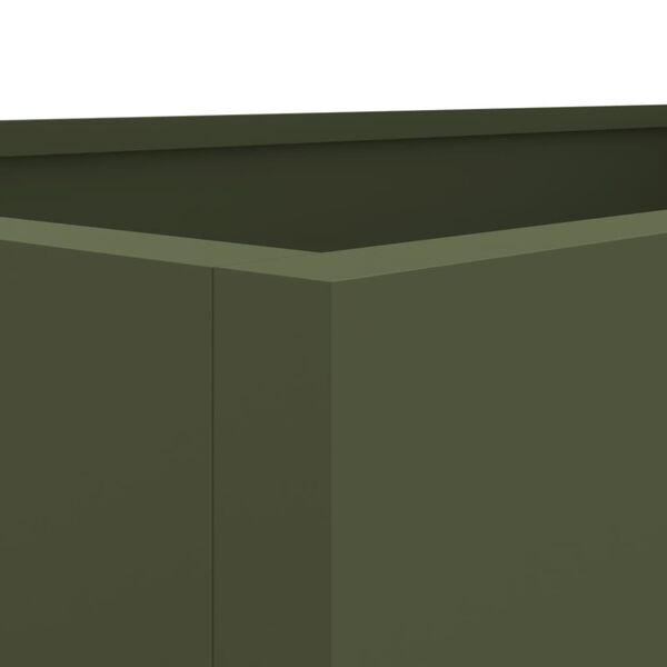 vidaXL Ζαρντινιέρα Λαδί 62x47x46 εκ. από Χάλυβα