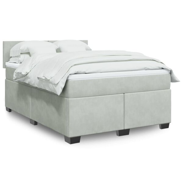vidaXL &Kappa;&rho;&epsilon;&beta;ά&tau;&iota; Boxspring &mu;&epsilon; &Sigma;&tau;&rho;ώ&mu;&alpha; &Alpha;&nu;&omicron;&iota;&chi;&tau;ό &Gamma;&kappa;&rho;&iota; 160x200 &epsilon;&kappa;. &Beta;&epsilon;&lambda;&omicron;ύ&delta;&iota;&nu;&omicron;