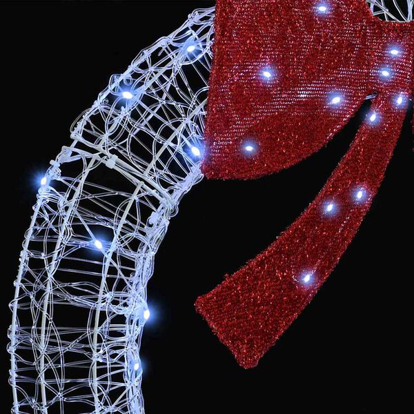 vidaXL Στεφάνι με 80 LED Ψυχρό λευκό 90 cm Ακρυλικό