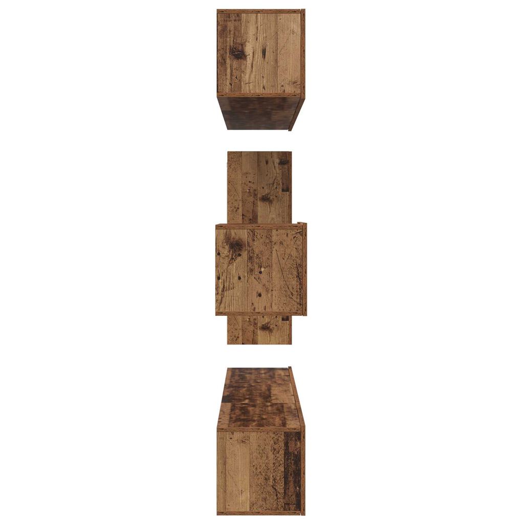 vidaXL Σετ Καθισμάτων Τηλεόρασης 8 pcs Παλιό ξύλο 30.5 x 30 x 90 cm