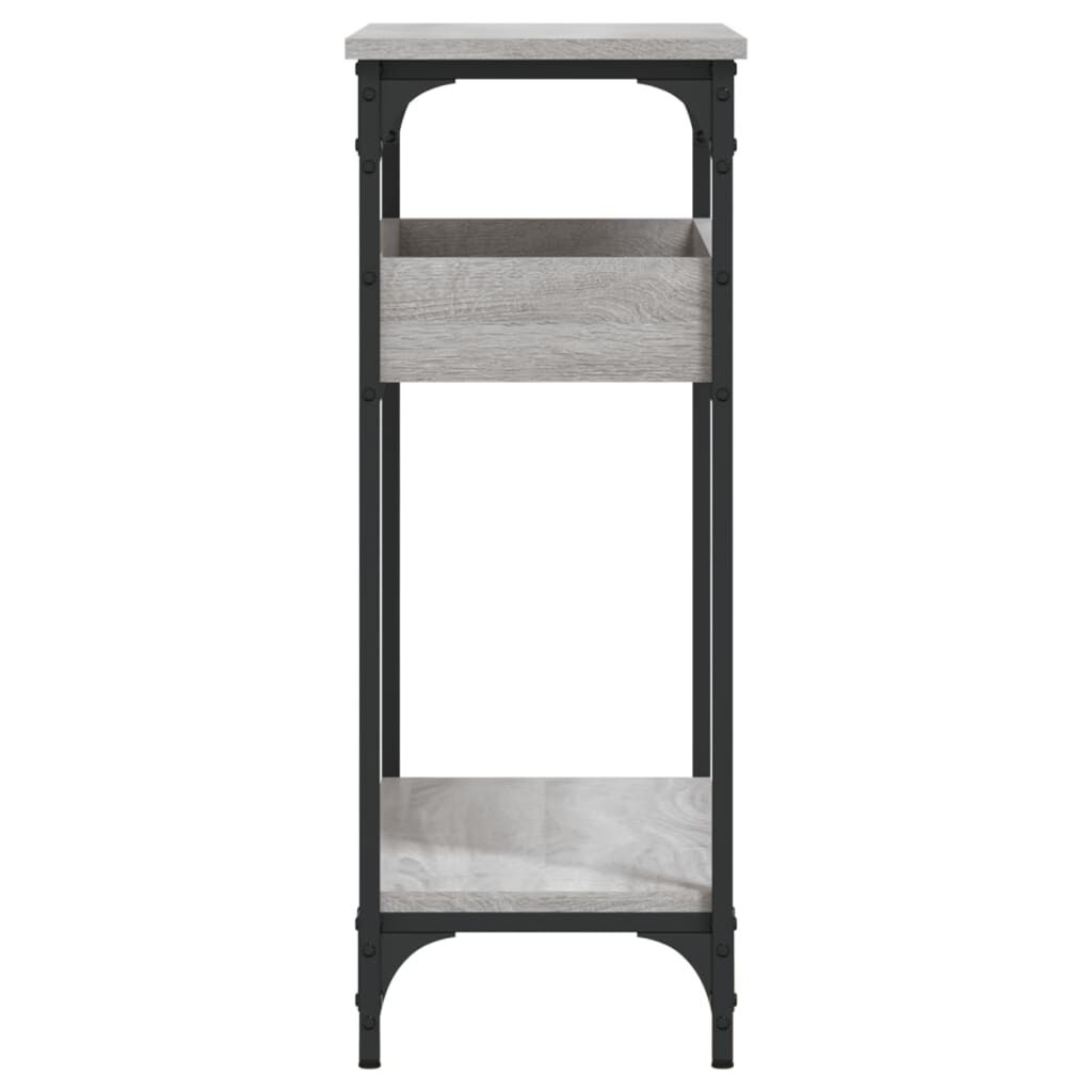 vidaXL Τραπέζι Κονσόλα με Ράφι Γκρι Sonoma 75x29x75 εκ. Επεξεργ. Ξύλο