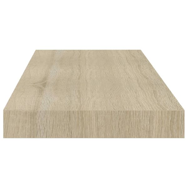 vidaXL Ράφια Τοίχου 2 τεμ. Χρώμα Δρυός 60x23,5x3,8 εκ. MDF