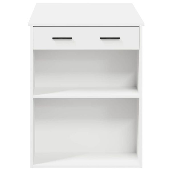 vidaXL Γραφείο με συρτάρι ράφι Λευκό 102x62x77,5cm Κατασκευασμένο ξύλο