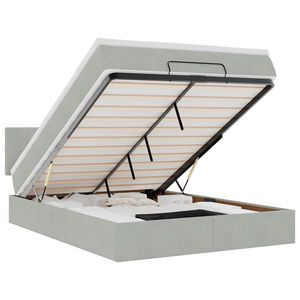 vidaXL &Omicron;&theta;&omega;&mu;&alpha;&nu;&iota;&kappa;ό &kappa;&rho;&epsilon;&beta;ά&tau;&iota; &mu;&epsilon; &sigma;&tau;&rho;ώ&mu;&alpha;&LEDs &Alpha;&nu;&omicron;&iota;&chi;&tau;ό &gamma;&kappa;&rho;&iota; 140x190cm &Beta;&epsilon;&lambda;&omicron;ύ&delta;&omicron;