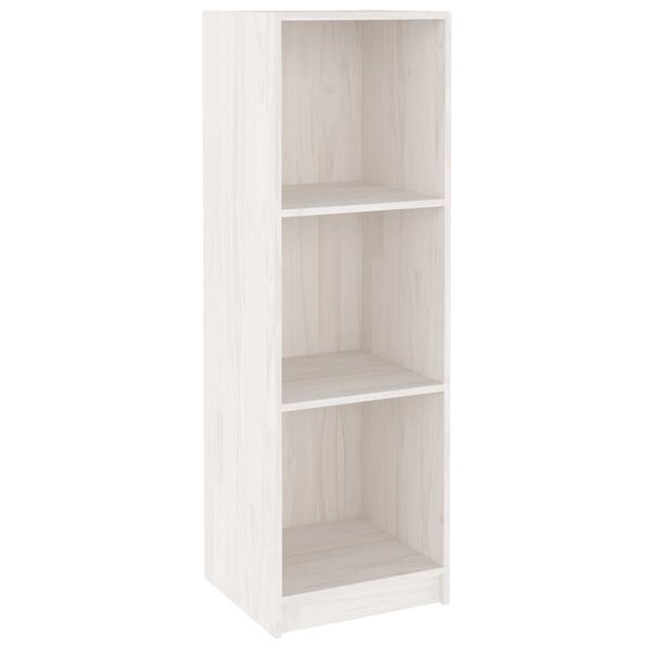 vidaXL Βιβλιοθήκη/Διαχωρ. Χώρου Λευκό 36x33x110 εκ. Μασίφ Ξύλο Πεύκου