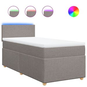vidaXL &Kappa;&rho;&epsilon;&beta;ά&tau;&iota; Boxspring &mu;&epsilon; &Sigma;&tau;&rho;ώ&mu;&alpha; Taupe 80x200 &epsilon;&kappa;. &Upsilon;&phi;&alpha;&sigma;&mu;ά&tau;&iota;&nu;&omicron;