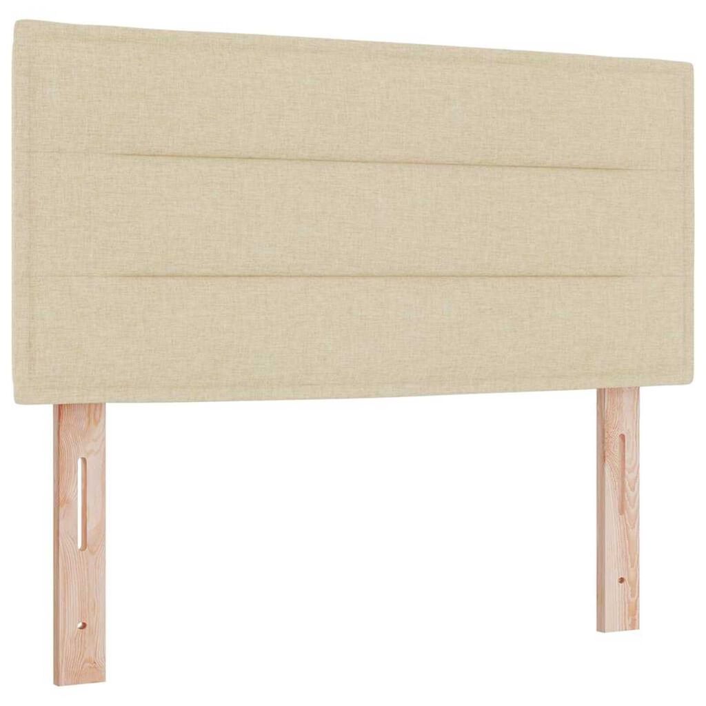 vidaXL Κρεβάτι με ελατήρια με στρώμα Κρεμ 120 x 190 cm ύφασμα