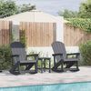 vidaXL Καρέκλες Ροκάντας Adirondack 2 pcs Ανοιχτό γκρι HDPE