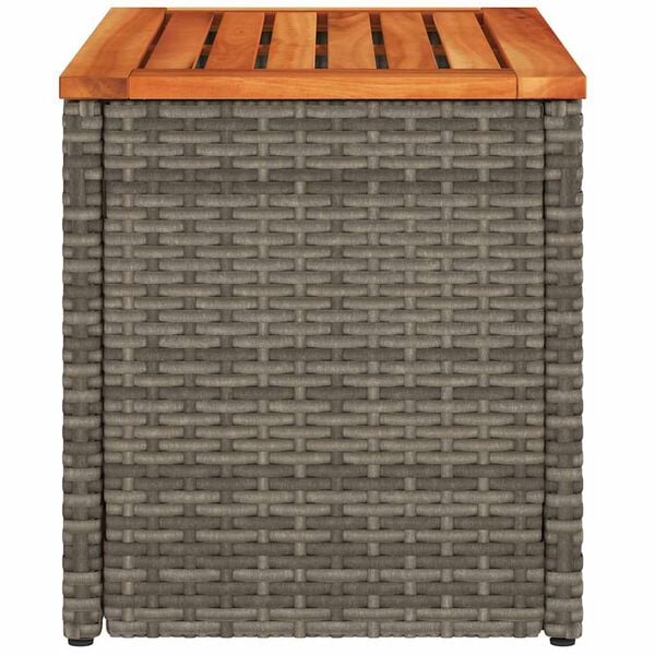 vidaXL Τραπεζάκια Κήπου 2 τεμ. Γκρι 55x34x37εκ. Συνθ.Ρατάν/Μασίφ Ξύλο