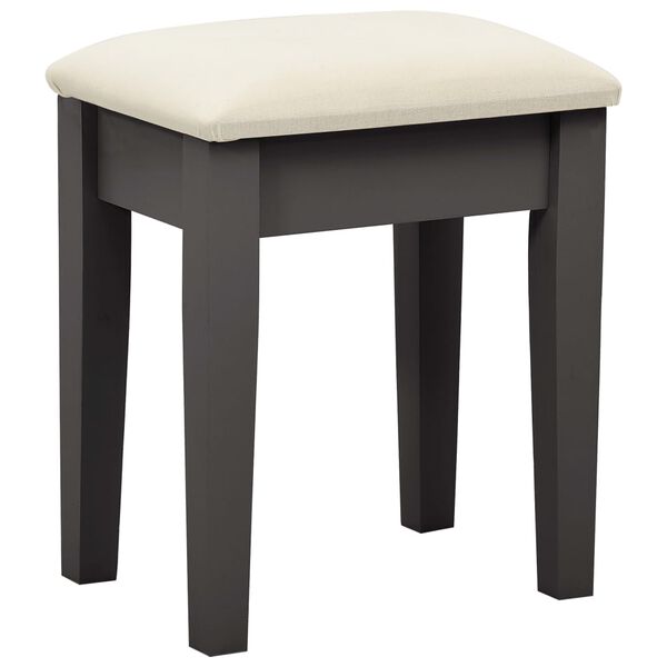 vidaXL Μπουντουάρ με Σκαμπό Γκρι 65x36x128 εκ. Ξύλο Παυλώνιας / MDF