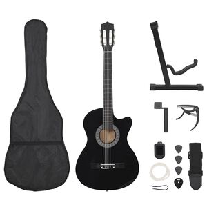 vidaXL &Kappa;&iota;&theta;ά&rho;&alpha; Western Classical Cutaway &Sigma;&epsilon;&tau; 12 &Tau;&epsilon;&mu;. 6 &Chi;&omicron;&rho;&delta;έ&sigmaf; &Mu;&alpha;ύ&rho;&eta; 38"