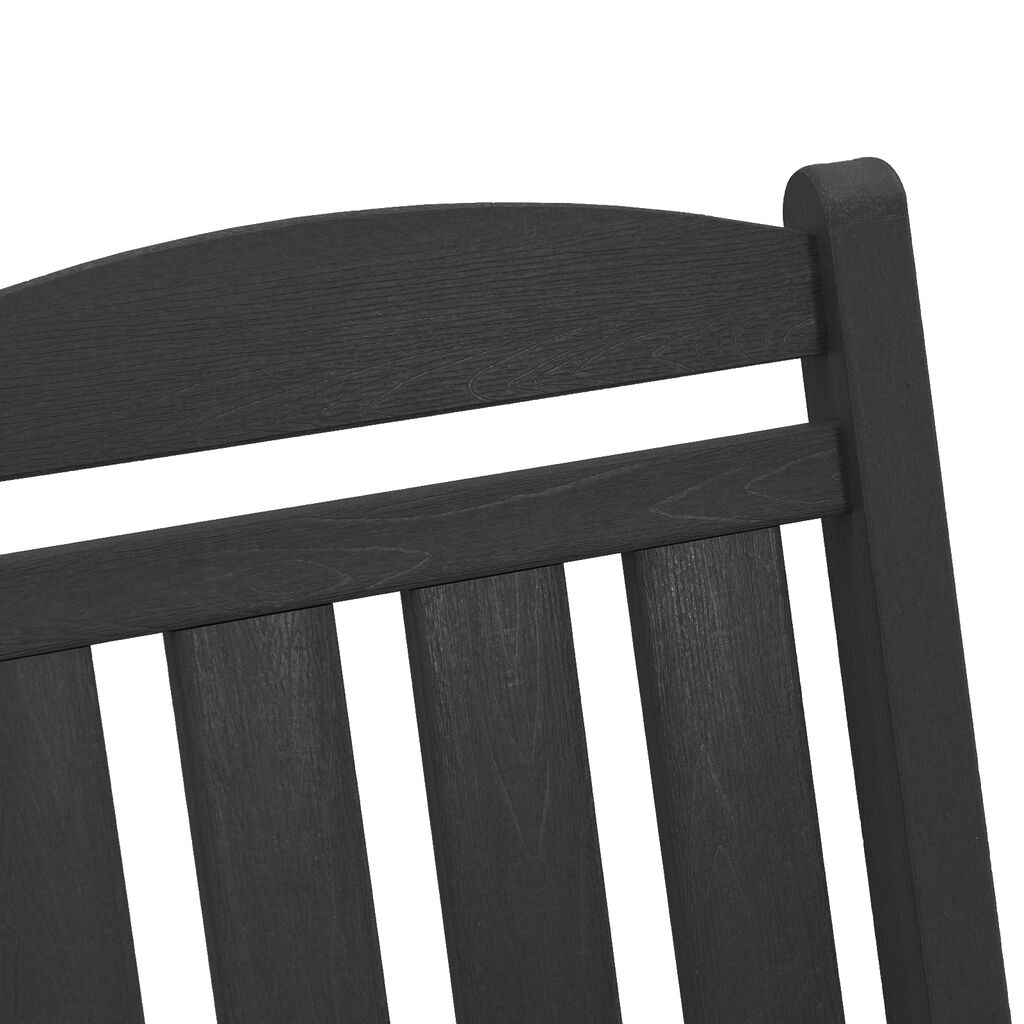 vidaXL Κουνιστή Καρέκλα Κήπου 2 pcs Μαύρο 70 x 92 x 108 εκ. Πλαστικό