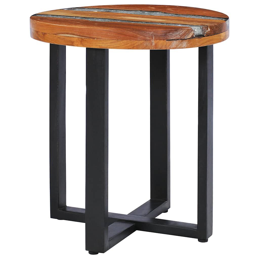 vidaXL Τραπεζάκι Σαλονιού 40x45 εκ. από Μασίφ Ξύλο Teak / Συνθ. Ρητίνη