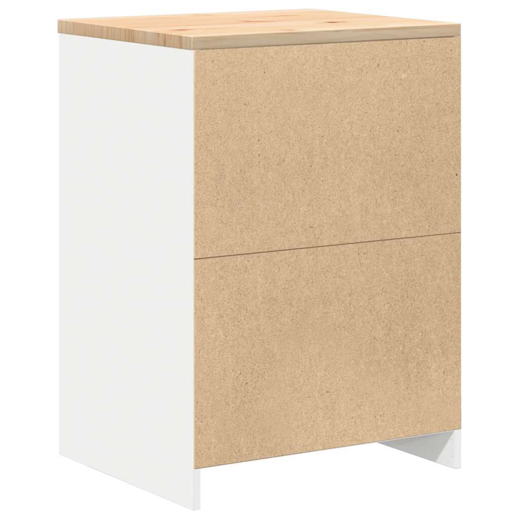 vidaXL ντουλάπι αποθήκευσης γκαράζ Λευκό 60x51x85 εκ μασίφ ξύλο πεύκο