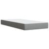 vidaXL Κρεβάτι Boxspring με Στρώμα Ανοιχτό Γκρι 100x200 εκ. Υφασμάτινο