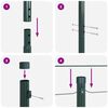 vidaXL Πό posts φράχτη 13 pcs Πράσινο Ø32mm 150 εκ