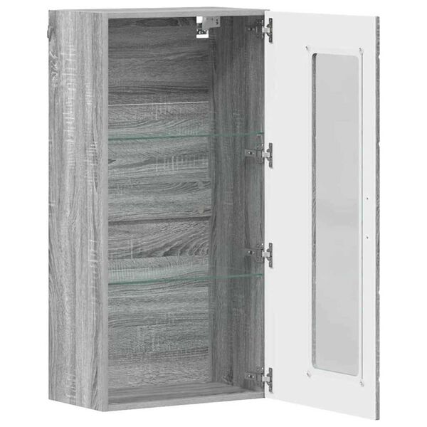vidaXL Ντουλάπα τοίχου Γκρι sonoma 55 x 29 x 100 εκ Επεξεργασμένο ξύλο