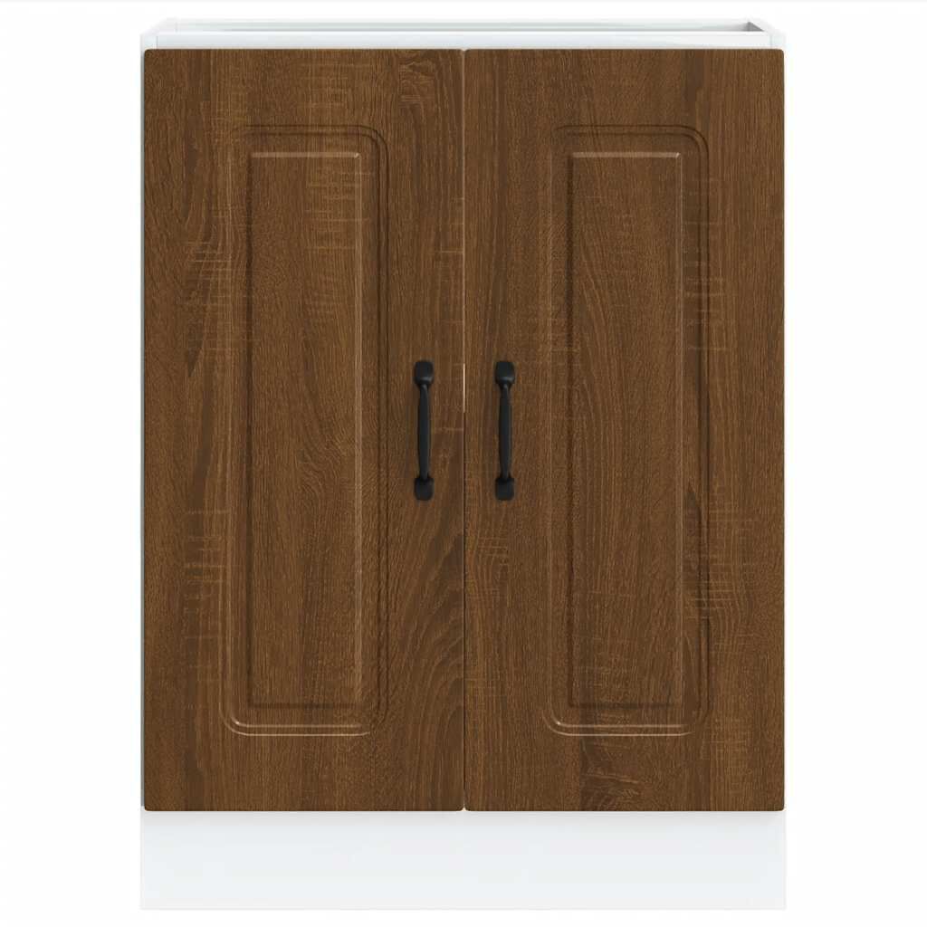 vidaXL Ντουλάπι βάσης νεροχύτη Kalmar Καφέ δρυς 60x46x81,5 εκ.