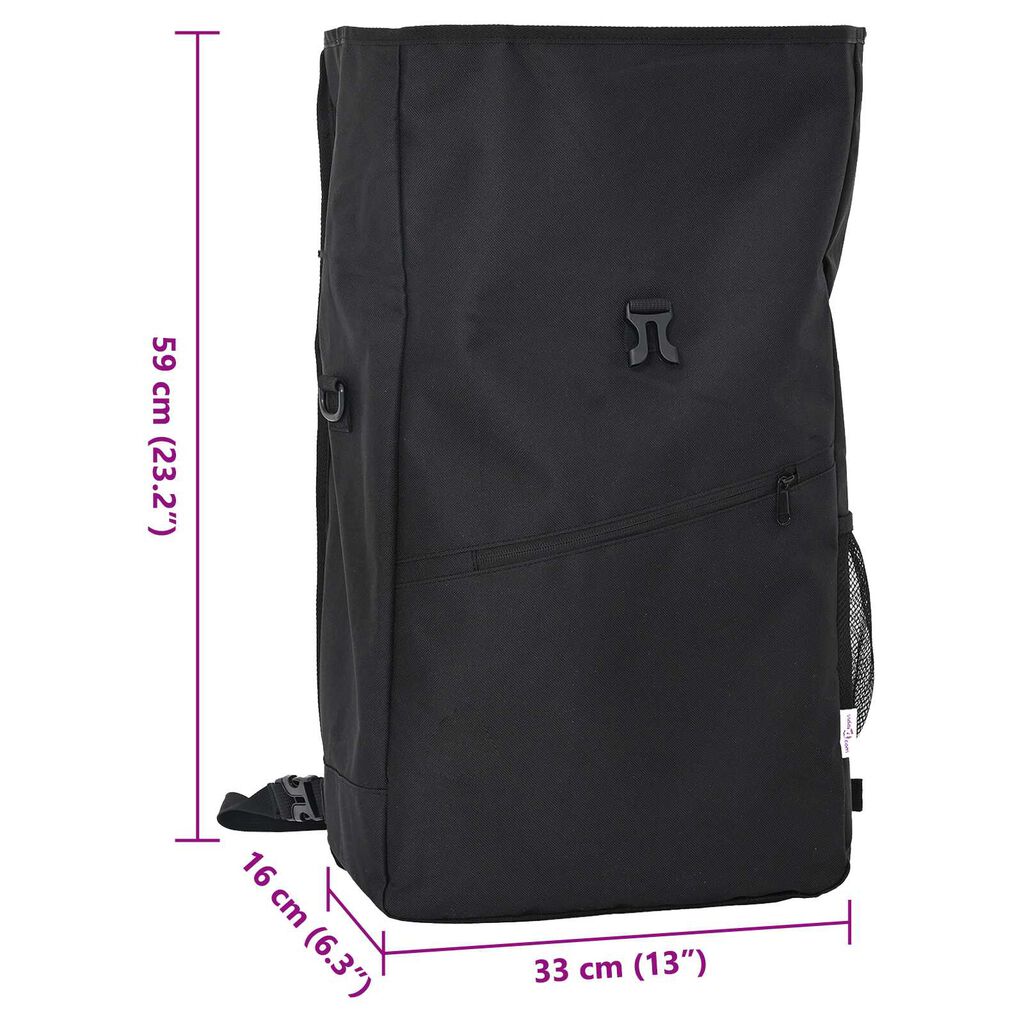vidaXL Τσάντα Ποδηλάτου για Ρακέτα 25 L Μαύρη 33x16x48 εκ.