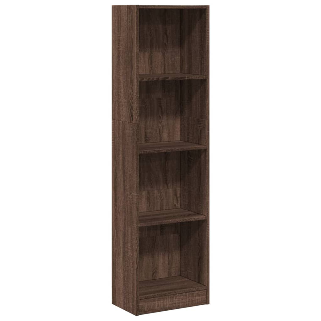 vidaXL Βιβλιοθήκη Καφέ Δρυς 40x24x143 εκ. από Επεξεργασμένο Ξύλο