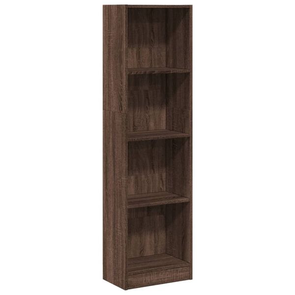 vidaXL Βιβλιοθήκη Καφέ Δρυς 40x24x143 εκ. από Επεξεργασμένο Ξύλο