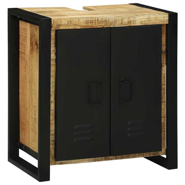 vidaXL Ντουλάπα Νιπτήρα Καφέ 55 x 35 x 60 εκ. Μασίφ ξύλο μάνγκο