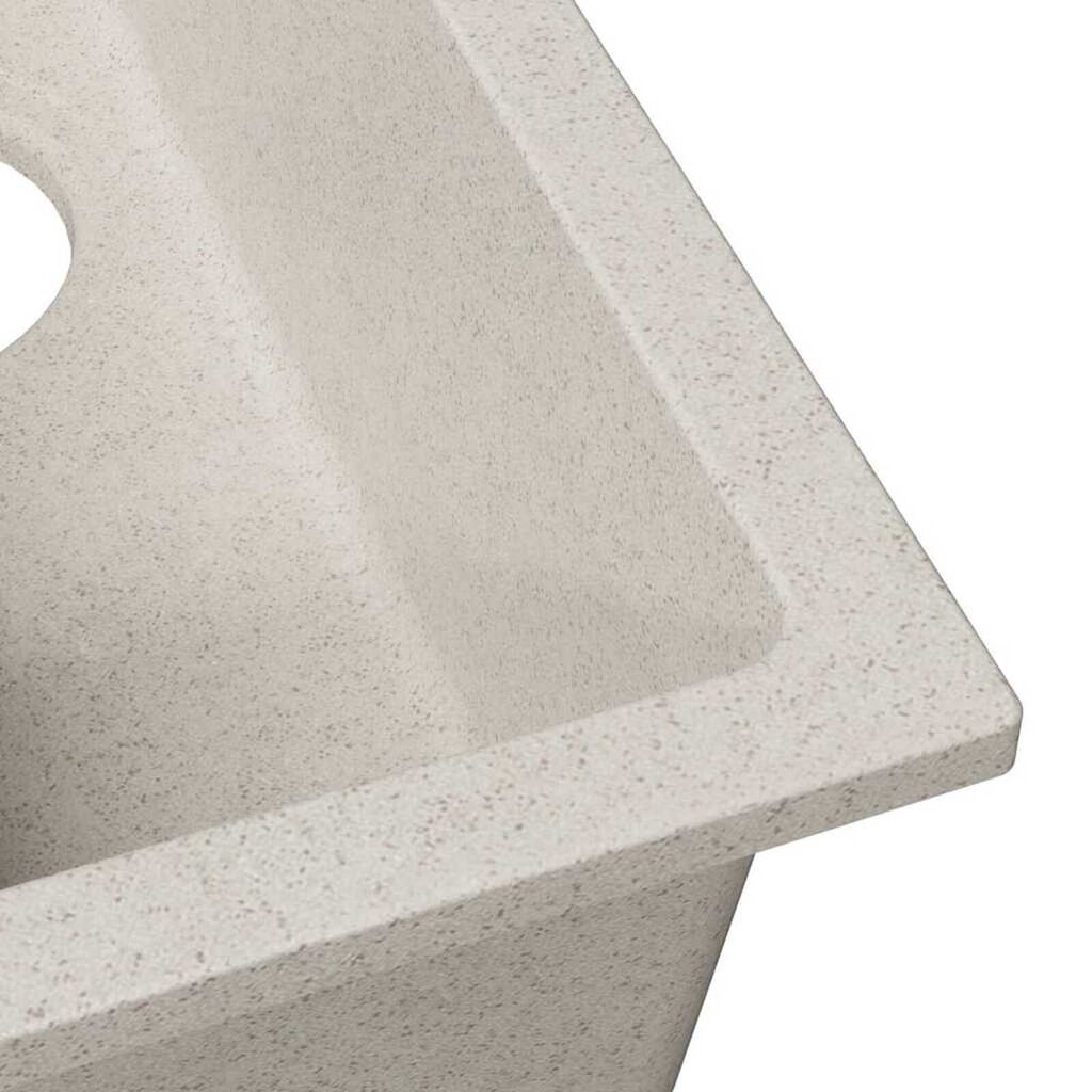 vidaXL Σιντρινο κουζίνας Μπεζ 21 x 44 x 14 εκ. Γρανίτης