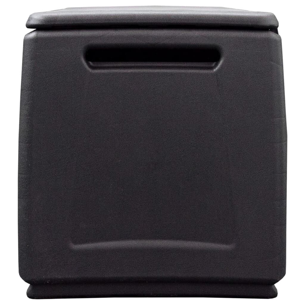 vidaXL Μπαούλο Αποθήκευσης Κήπου 138x53x57 εκ Σκ. Γκρι/Μαύρο 130 Λίτρα
