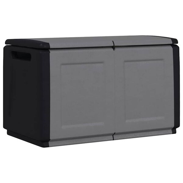 vidaXL Μπαούλο Αποθήκευσης Κήπου 96x53x57 εκ. Σκ. Γκρι/Μαύρο 230 Λίτρα