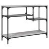 vidaXL Τραπέζι Κονσόλα με Ράφια Γκρι Sonoma 100 x 35 x 75 εκ.