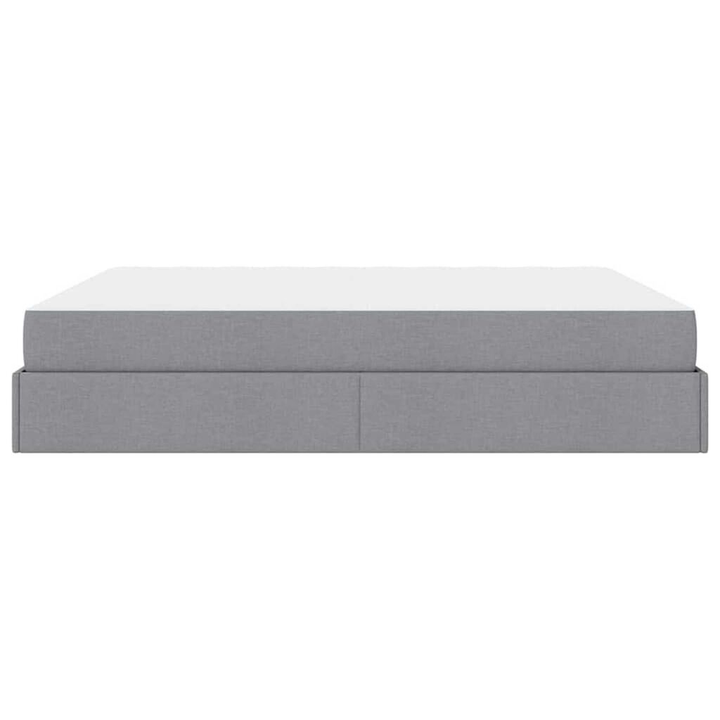 vidaXL Σκελετός Κρεβατιού Άλλο Ανοιχτό γκρι 180 x 200 cm ύφασμα