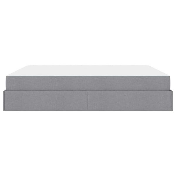 vidaXL Σκελετός Κρεβατιού Άλλο Ανοιχτό γκρι 180 x 200 cm ύφασμα