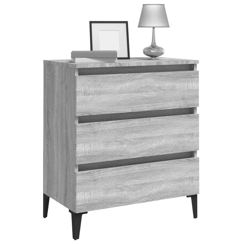 vidaXL Συρταριέρα Γκρι Sonoma 60 x 35 x 69 εκ. από Επεξεργασμένο Ξύλο