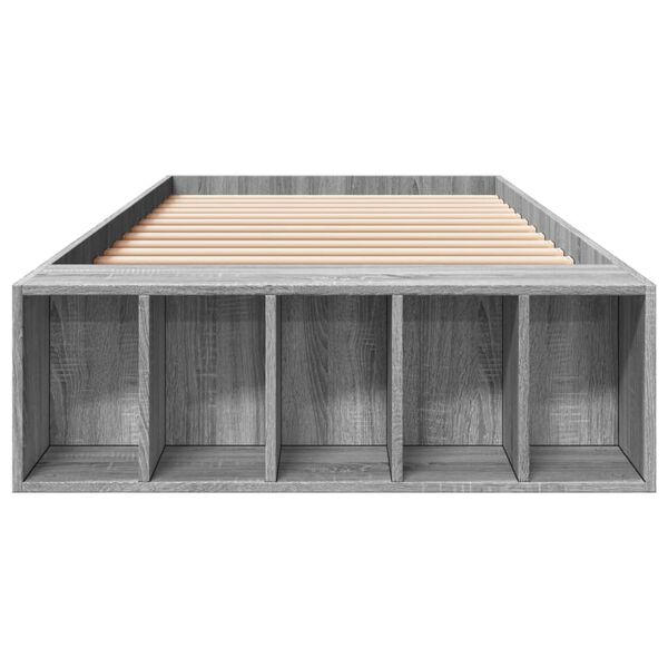 vidaXL Πλαίσιο Κρεβατιού Γκρι Sonoma 90 x 190 εκ. Επεξεργασμένο Ξύλο