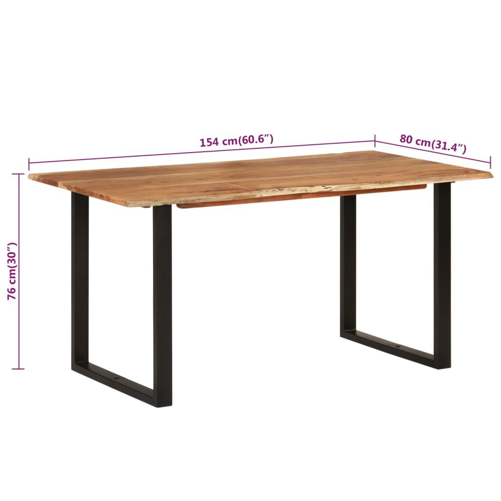 vidaXL Τραπεζαρία 154x80x76 εκ. από Μασίφ Ξύλο Ακακίας