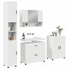 vidaXL Σετ Επίπλων Μπάνιου με συρτάρι 4 pcs Λευκό 30 x 35 x 192 εκ.