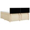 vidaXL &Kappa;&rho;&epsilon;&beta;ά&tau;&iota; Boxspring &mu;&epsilon; &Sigma;&tau;&rho;ώ&mu;&alpha; &Kappa;&rho;&epsilon;&mu; 200x200 &epsilon;&kappa;. &Upsilon;&phi;&alpha;&sigma;&mu;ά&tau;&iota;&nu;&omicron;