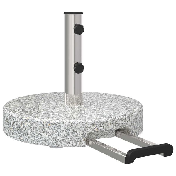vidaXL Βάση Ομπρέλας με Ρόδες Γκρι Γρανίτη 29 kg