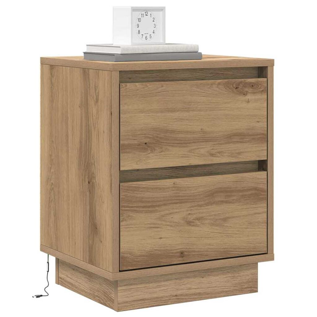 vidaXL Κομοδίνο με Artisan Oak 39 x 34.5 x 50 εκ. Επεξεργασμένο ξύλο