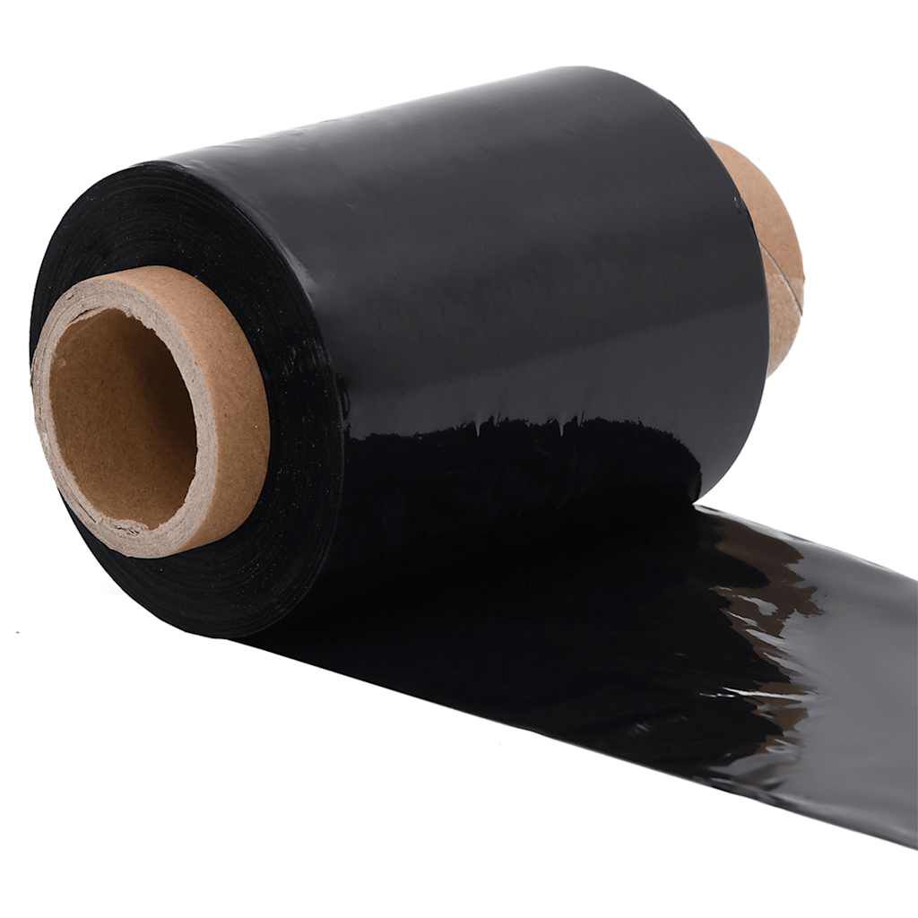 vidaXL Stretch Films 10 τεμάχια Μαύρο 23 μm 10 cm x 150 m