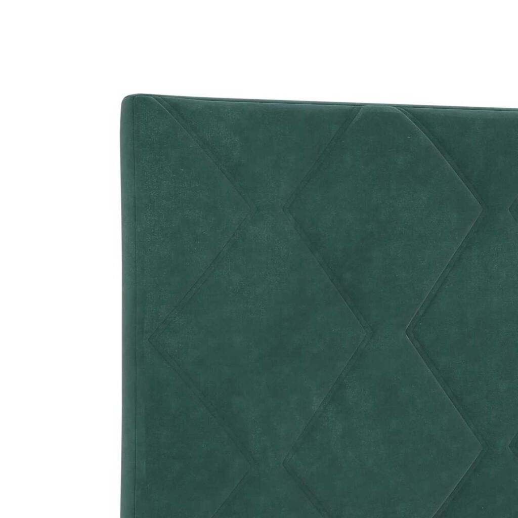 vidaXL Σκελετός Κρεβατιού Σκούρο πράσινο 140 x 190 cm Βελούδο