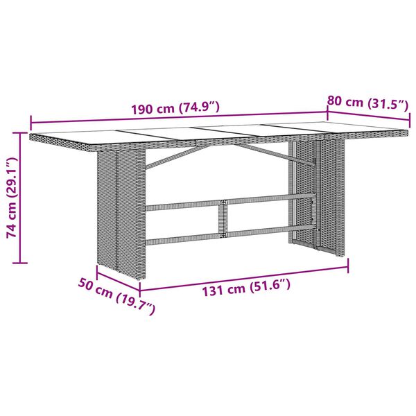 vidaXL Σέτ φαγητού για κήπο με μαξιλάρι 9 pcs Μαύρο συνθετικό ρατάν
